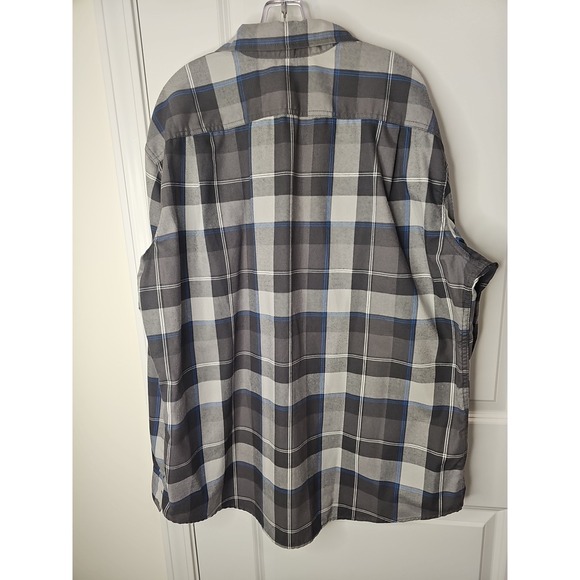 Eddie Bauer Shirt Mens XL Gray Plaid Button Down Long Sleeve Outdoor - Picture 3 of 7